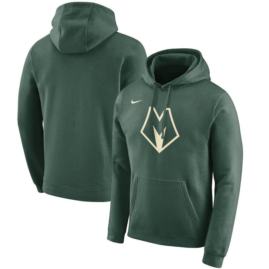 NBA Milwaukee Bucks Nike 201920 City Edition Club Pullover Hoodie Green